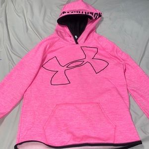 pink under armor hoodie